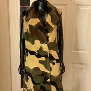 Camouflage Vest Cardigan